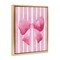 Stupell Industries Chic Bow on Pink Stripes Floating Frame, design by Camila Juncos